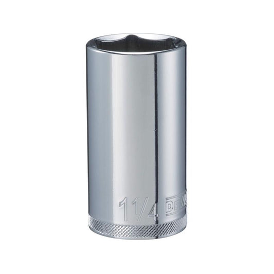 DeWalt 1-1/4 in. X 1/2 in. drive SAE 6 Point Deep Socket 1 pc