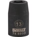 DeWalt 13 mm X 1/2 in. drive Metric 6 Point Impact Socket 1 pc