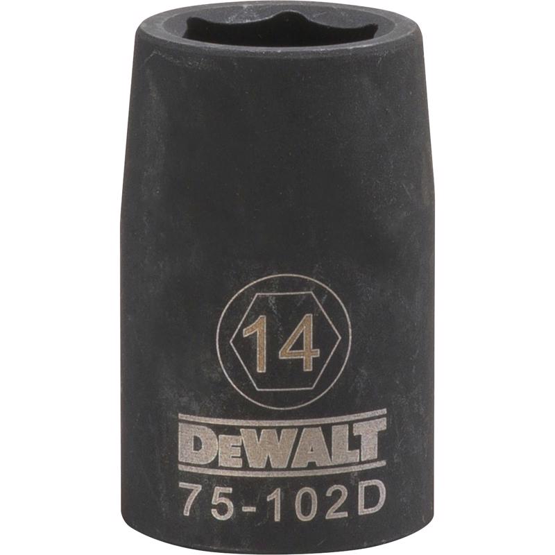 DeWalt 14 mm X 1/2 in. drive Metric 6 Point Impact Socket 1 pc