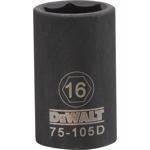 DeWalt 16 mm X 1/2 in. drive Metric 6 Point Impact Socket 1 pc