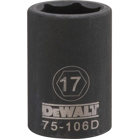 DeWalt 17 mm X 1/2 in. drive Metric 6 Point Impact Socket 1 pc