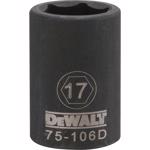 DeWalt 17 mm X 1/2 in. drive Metric 6 Point Impact Socket 1 pc