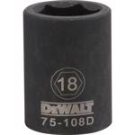 DeWalt 18 mm X 1/2 in. drive Metric 6 Point Impact Socket 1 pc