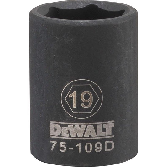DeWalt Directtorque 19 mm X 1/2 in. drive Metric 6 Point Impact Socket 1 pc