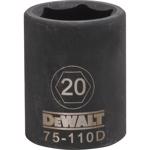 DeWalt Directtorque 20 mm X 1/2 in. drive Metric 6 Point Impact Socket 1 pc