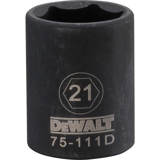 DeWalt Directtorque 21 mm X 1/2 in. drive Metric 6 Point Impact Socket 1 pc