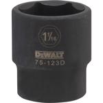 DeWalt 1-1/16 in. X 1/2 in. drive SAE 6 Point Deep Impact Socket 1 pc