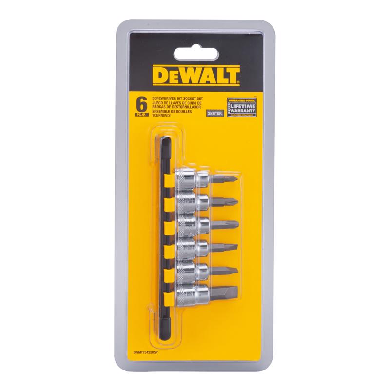 DeWalt 3/8 in. drive Metric Screwdriver Bit Socket Set 6 pc