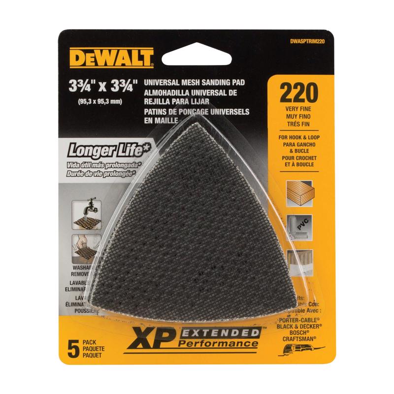 DeWalt 3.75 in. L Silicon Carbide 220 Grit Mesh Triangular Sandpaper Set 5 pc