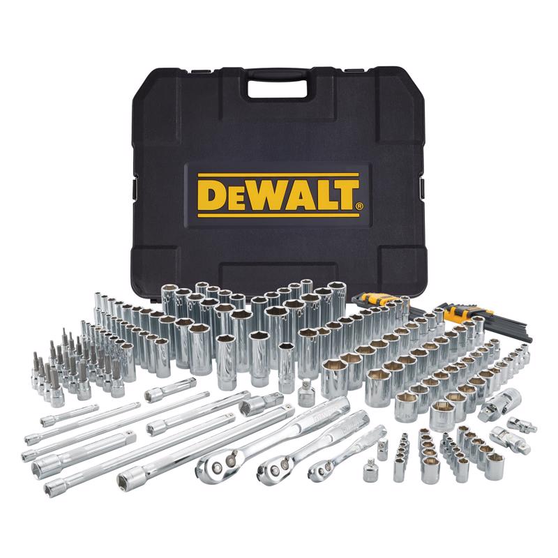 DeWalt 1/4 & 3/8 & 1/2 in. drive Metric/SAE Mechanic's Tool Set 192 pc
