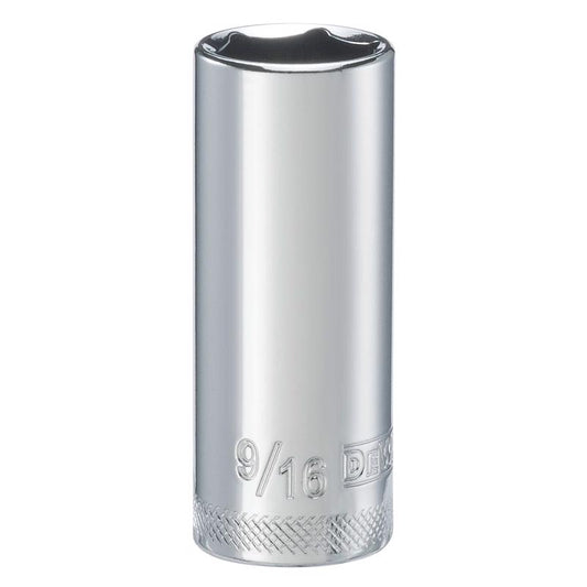 DeWalt DirectTorque 9/16 in. X 1/4 in. drive SAE 6 Point Deep Socket 1 pc