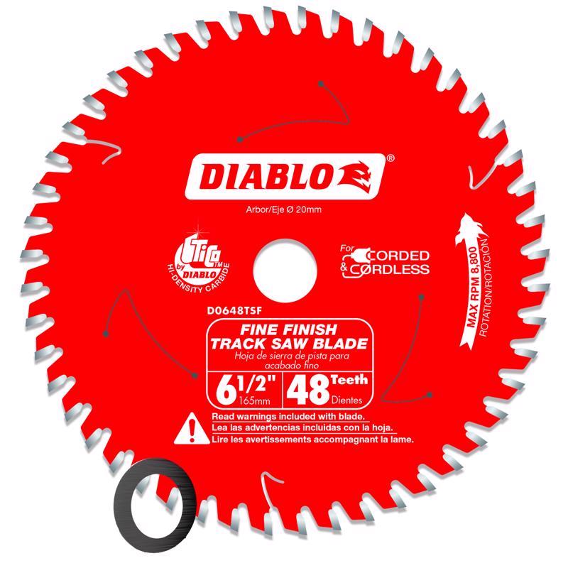 Diablo 6-1/2 in. D X 20 mm Carbide Tipped Track Saw Blade 48 teeth 1 pk