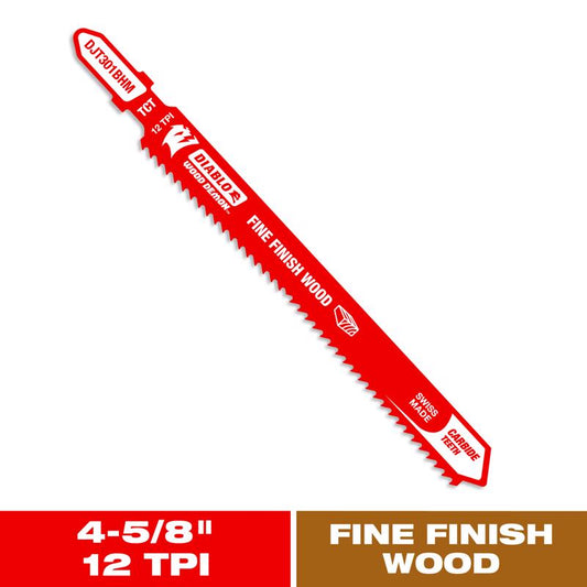 Diablo Wood Demon 4-5/8 in. Carbide T-Shank Jig Saw Blade 12 TPI 1 pk