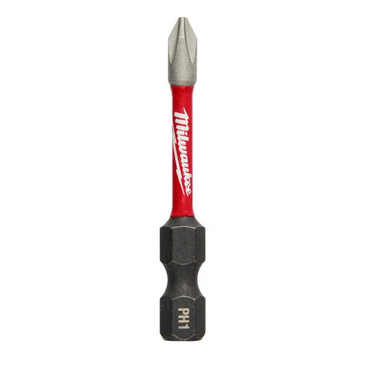 Milwaukee Tool Shockwave Phillips #1 X 2 in. L Power Bit Alloy Steel 25 pc