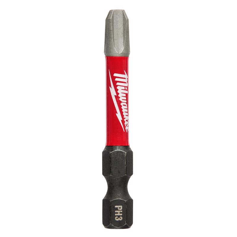 Milwaukee Tool Shockwave Phillips #3 X 2 in. L Power Bit Alloy Steel 25 pc