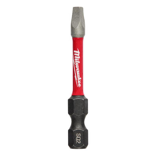 Milwaukee Tool Shockwave Square Recess SQ2 X 2 in. L Power Bit Alloy Steel 25 pc