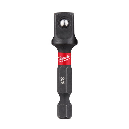 Milwaukee Tool Shockwave Hex/Square 3/8 in. X 2 in. L Socket Adapter Heat-Treated Steel 1 pk