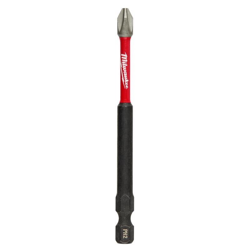 Milwaukee Tool Shockwave Phillips PH2 Sizes X 3-1/2 in. L Power Bit Alloy Steel 25 pk
