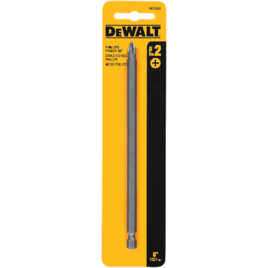 DeWalt Phillips #2 X 6 in. L Power Bit Heat-Treated Steel 1 pc