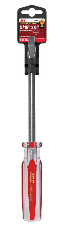 Ace 5/16 in. X 6 in. L Slotted Screwdriver 1 pc
