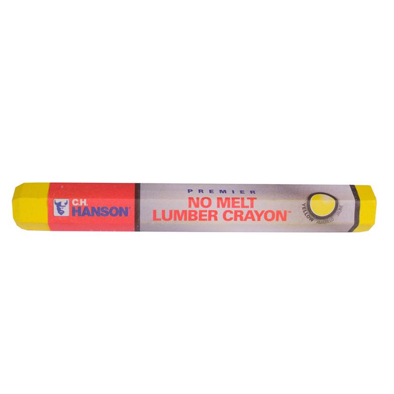 C.H. Hanson Premier No Melt 4.5 in. L Lumber Crayon Yellow 1 pc