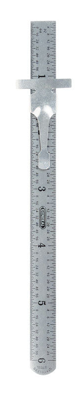 General 6 in. L X 3-7/8 in. W Stainless Steel Precision Rule