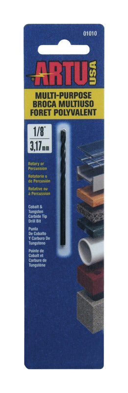 ARTU 1/8 in. X 2-5/8 in. L Tungsten Carbide Tipped Drill Bit Straight Shank 1 pc