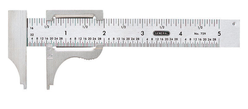 General 4 in. L X 2-3/4 in. W Slide Caliper 1 pc