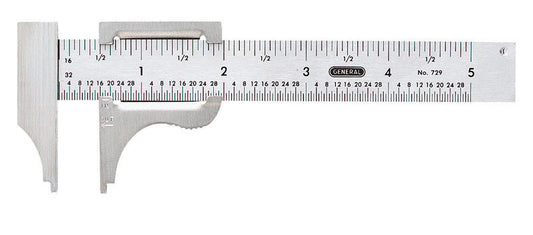 General 4 in. L X 2-3/4 in. W Slide Caliper 1 pc