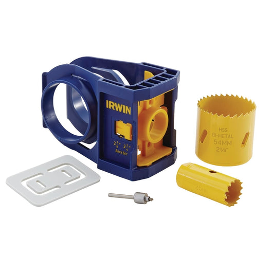 Irwin Bi-Metal 2-3/4 in. L Door Lock Installation Kit