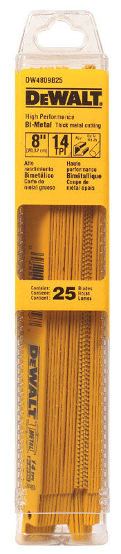 DeWalt 8 in. Bi-Metal Reciprocating Saw Blade 14 TPI 25 blade