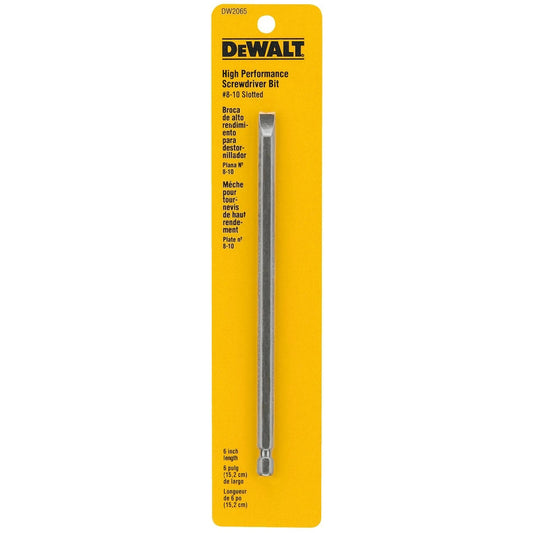DeWalt Slotted 6 in. L Screwdriver Bit Heat-Treated Steel 1 pc