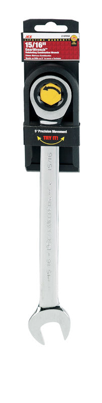 Ace Pro Series GearWrench 15/16 in. X 15/16 in. SAE Combination Wrench 13.1 in. L 1 pc