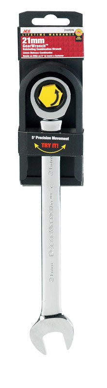 Ace Pro Series GearWrench 21 mm X 21 mm Metric Combination Wrench 11.5 in. L 1 pc