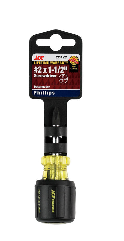 Ace No. 2 X 1-1/2 in. L Phillips Screwdriver 1 pc