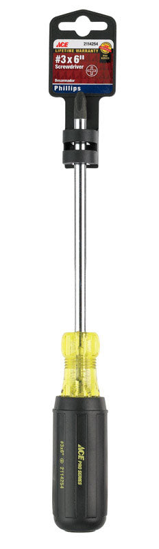 Ace No. 3 X 6 in. L Phillips Screwdriver 1 pc