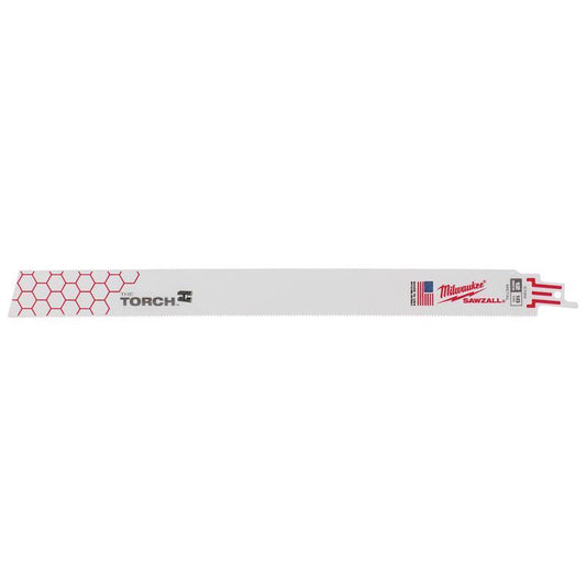 Milwaukee The Torch 12 in. Bi-Metal Reciprocating Saw Blade 18 TPI 5 pk