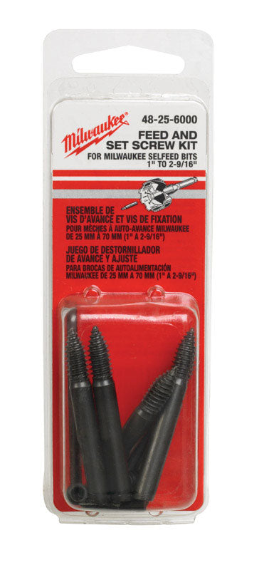 Milwaukee SWITCHBLADE Carbon Steel Feed and Set Screw Accessory Set Hex Shank 9 pc