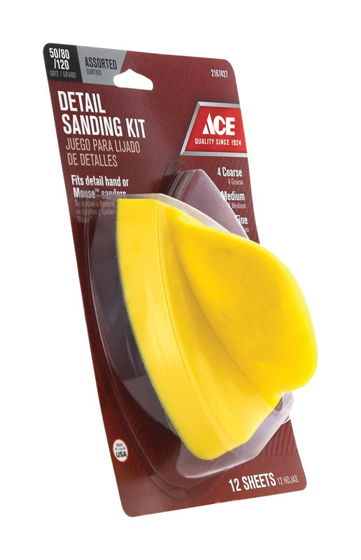 Ace 3-1/2 in. W X 5 in. L Assorted Assorted Grit Sanding Block