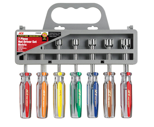Ace Metric Nut Driver Set 7 in. L 7 pc