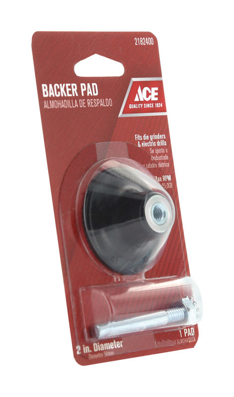 Ace 2 in. D Rubber Backing Pad 1/4 in. 25000 rpm 1 pc