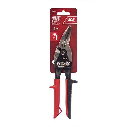 Ace 10 in. Drop Forged Steel Style Aviation Snips 19 Ga.