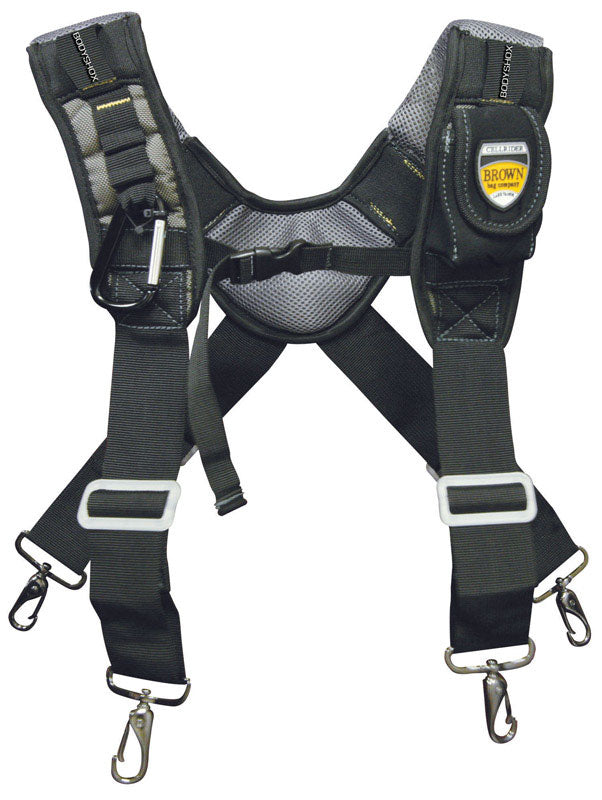 McGuire-Nicholas 19 in. L X 1.75 in. W Foam Suspenders Black 1 pair