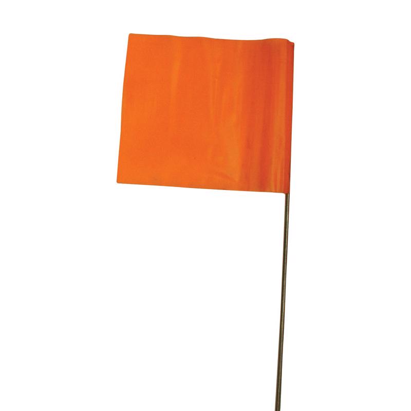 C.H. Hanson 36 in. Fluorescent Orange Marking Flags Polyvinyl 100 pk