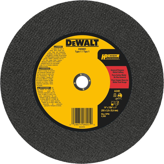 DeWalt 14 in. D X 1 in. Aluminum Oxide Chop Saw Wheel 1 pc