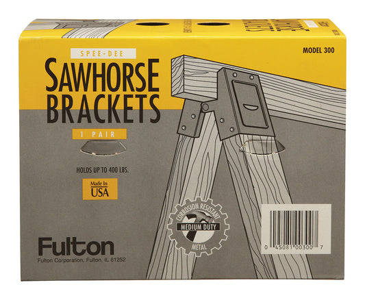 Fulton 2 in. H X 4 in. W Sawhorse Brackets 400 lb. cap. 1 pc