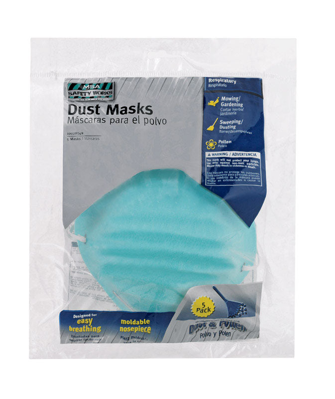 Safety Works Dust Protection Dust Mask Blue One Size Fits Most 5 pc