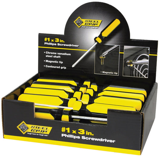 Steel Grip #1 X 3 in. L Phillips Screwdriver 1 pc