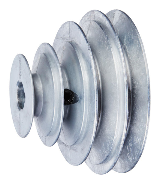 Chicago Die Cast 2 / 2-1/2 / 3-1/2 / 4 in. D X 5/8 in. D Zinc V-Groove 4-Step Pulley