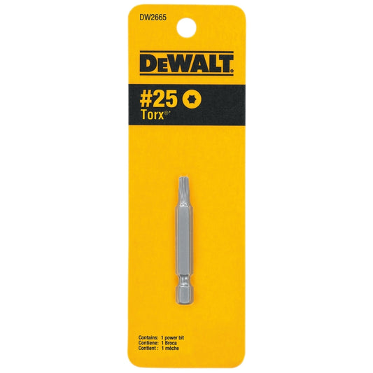 DeWalt Torx Star #25 X 2 in. L Power Bit Heat-Treated Steel 1 pc